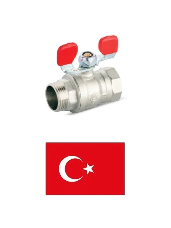 Rutulinis ventilis F-M (peteliškės tipo) 0803430, 1/2"