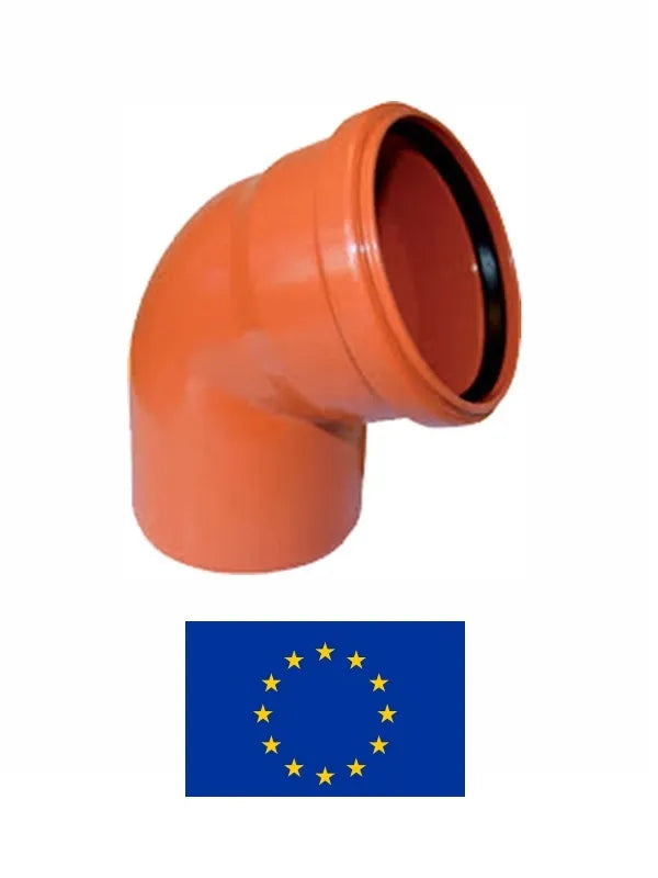 Lauko kanalizacijos alkūnė PVC DN200/67° 851, 200/67°