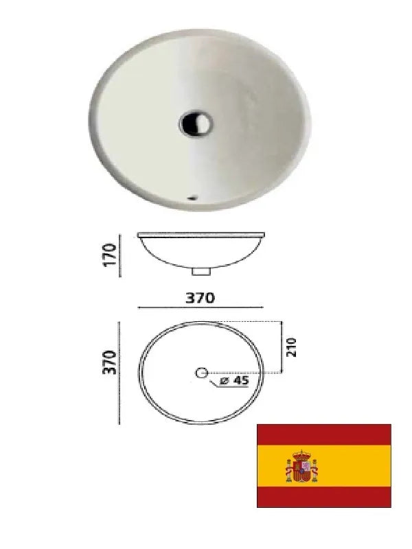 Keraminė praustuvė 37x17cm 0052, CERDENA