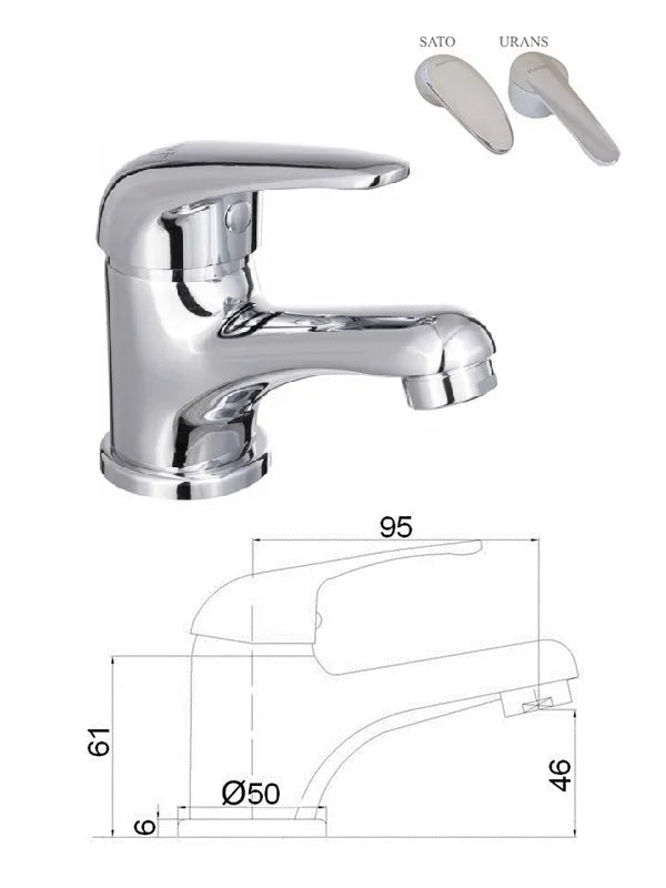Keraminis praustuvo maišytuvas MG-3260, SATO