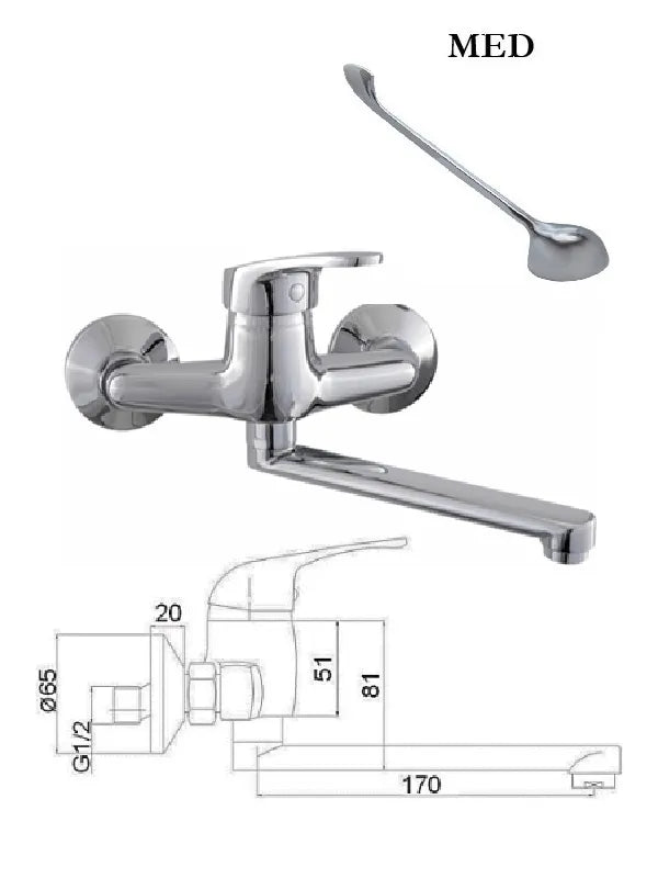 Sieninis virtuvės maišytuvas MG-6231, MED