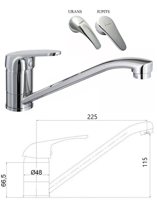 Virtuvės plautuvės maišytuvas MG-6250, JUPITS