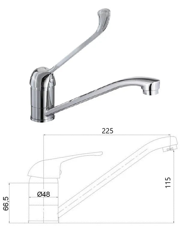 Virtuvės plautuvės maišytuvas MG-6250 MED, MED