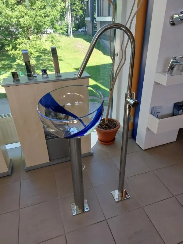 Stiklo praustuvas su grindų stovu/maišytuvu, RING