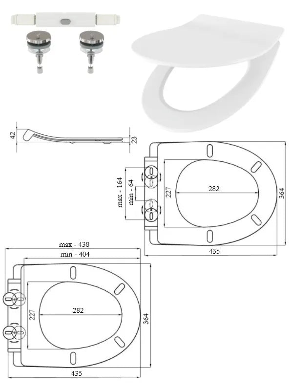 WC tualeto dangtis GRANADA 044/AMW QR SC, SK923
