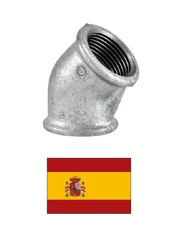 Alkūnė F-F 45° 1/2", ketinė, 120 C, 1/2"
