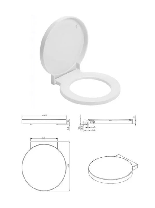 Lėtai nusileidžiantis unitazo dangtis 212310, baltas, REFLEX