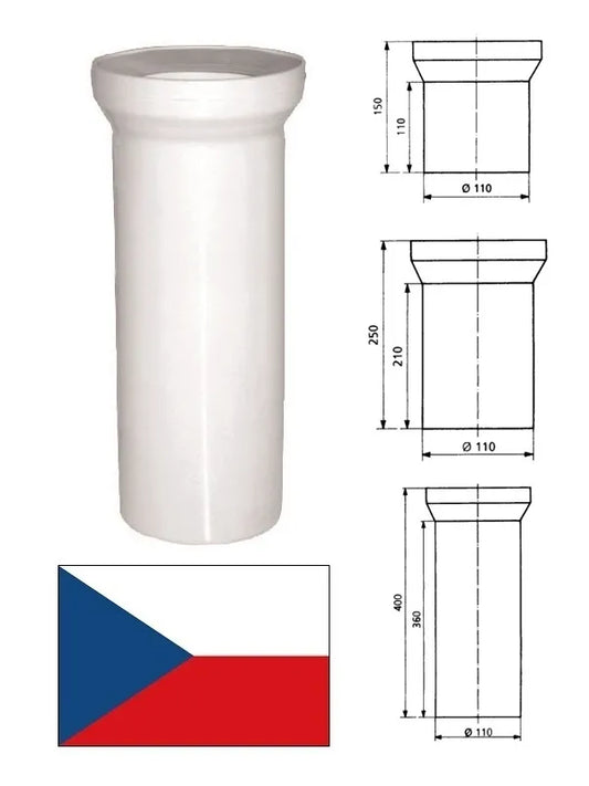 WC prijungimas 400mm DN100 KP40000, DN100