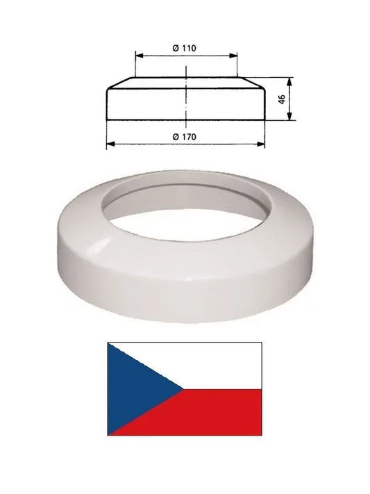 WC rozetė DN100 KR00000, balta 58.301.00, DN100
