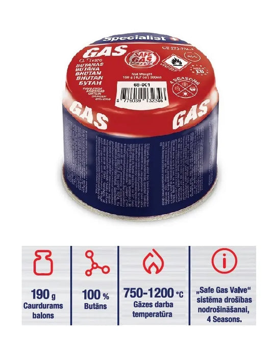 Dujų balionas 190 g, 68-001