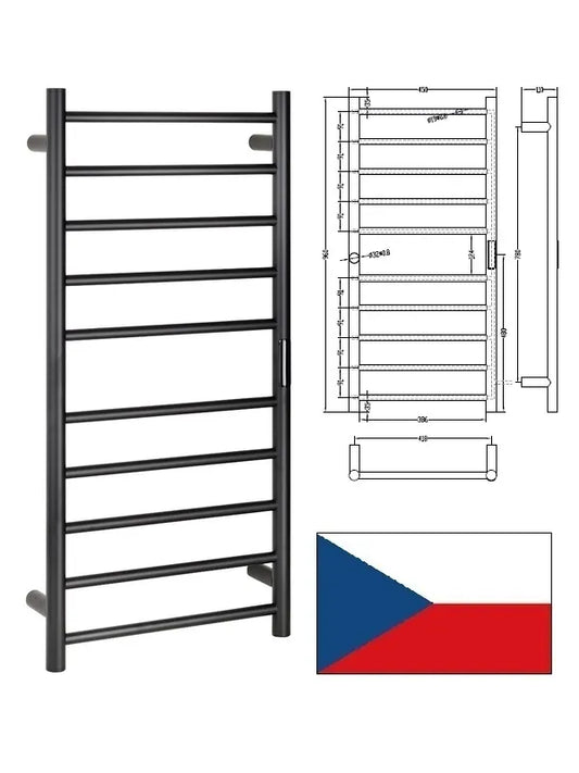 Elektrinis rankšluosčių džiovintuvas 450x960mm 130W, juodas