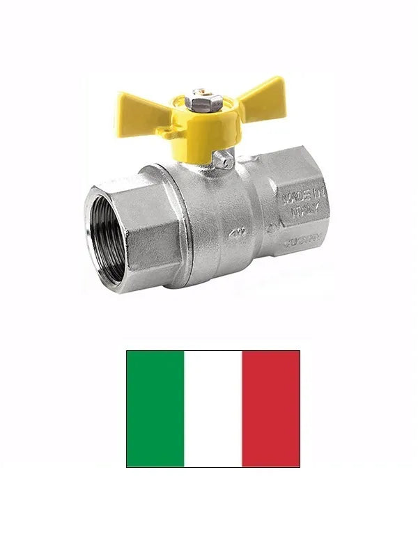 Dujų rutulinis ventilis FF 7952 su peteliškės rankenėle, 1/2 FF