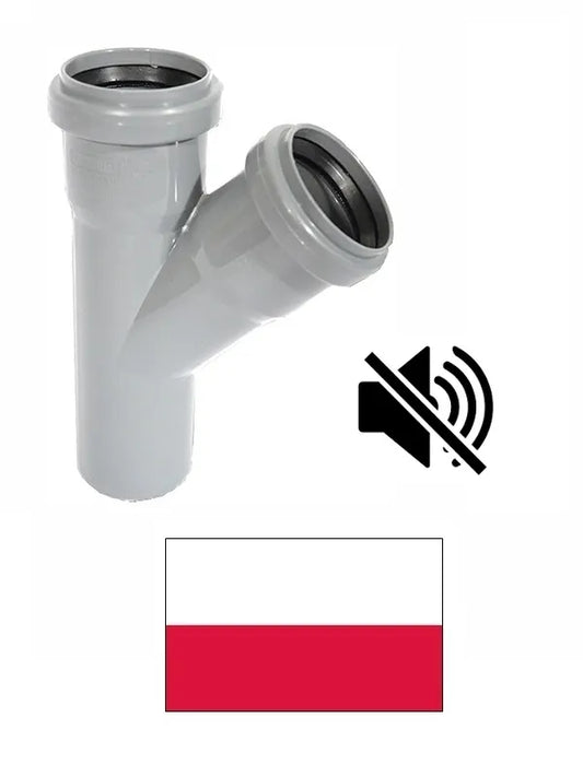 Atšakojums DN75/75;45° 802/dB pelēks, PELEKA