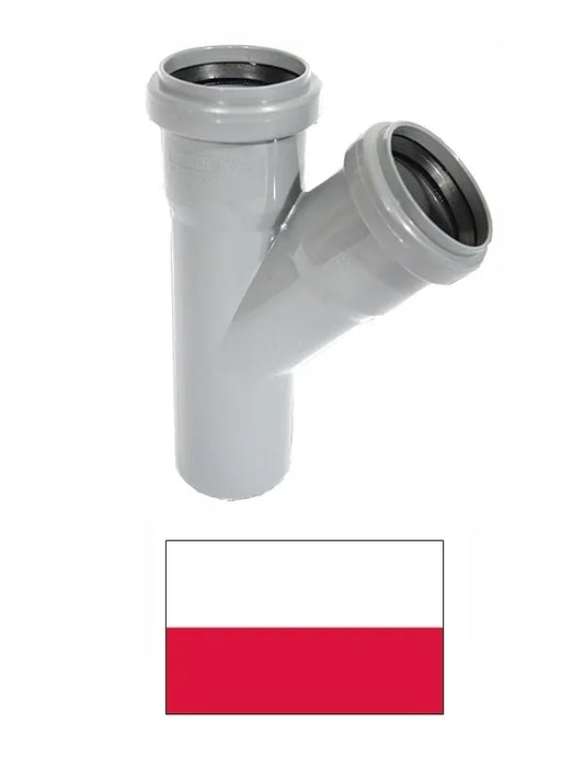 Atzarojums DN110/50;45° 802 pelēks, KANPLAST PPH