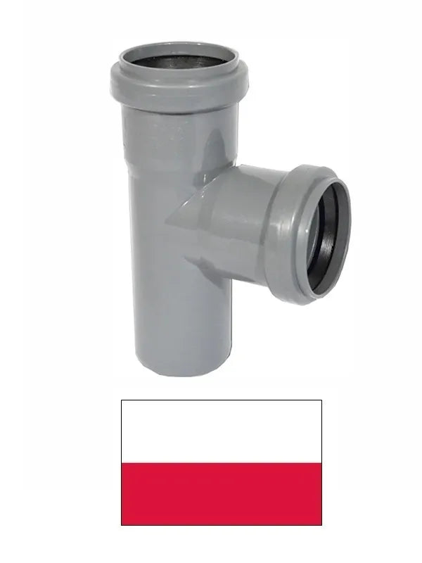 Atšaka DN50/32; 90° 802 balta, KANPLAST PPH