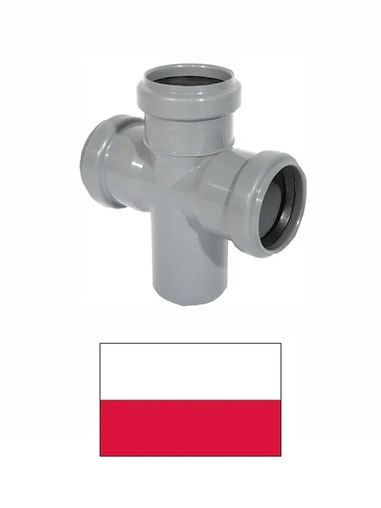 Dviguba atšaka DN50/50/50; 90° 804, PILKA