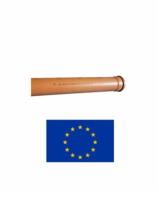 PVC lauko kanalizacijos vamzdis SN4 DN125/500 850, 125/500