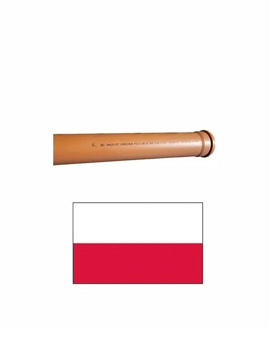 PVC išorinės kanalizacijos vamzdis SN8 DN110/1000 850, 110/1000