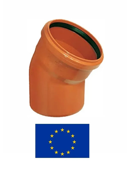 Lauko kanalizacijos alkūnė PVC DN110/30° 851, 110/30°