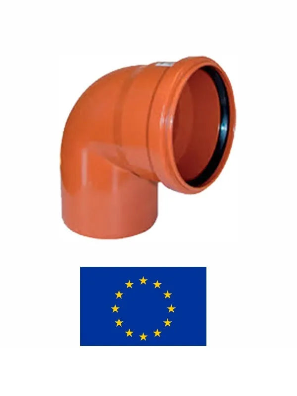 Lauko kanalizacijos alkūnė PVC DN110/87°, 110/87°