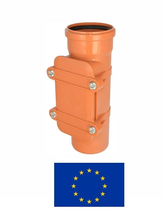 Išorinės kanalizacijos revizija su varžtais 857/S, 160 mm