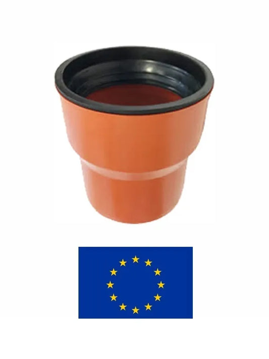 Reduktorius į ketaus vamzdį su tarpine DN110 861, oranžinis