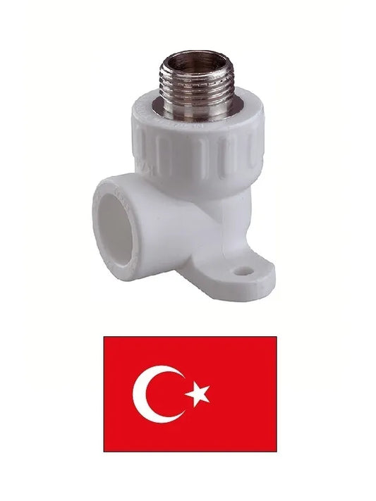 PPR sieninis alkūnės sujungimas su išoriniu sriegiu 902, 20X1/2M P