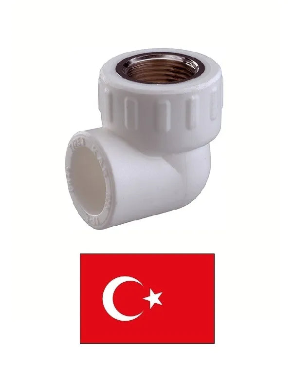 PPR alkūnė 90° F 907 (pilka), 20X1/2F