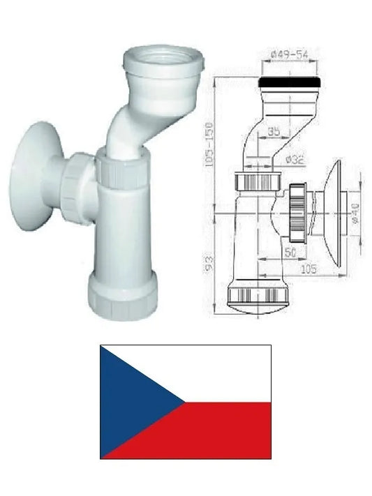 Sifonas pisuarui DN40 ESO0341, DN40