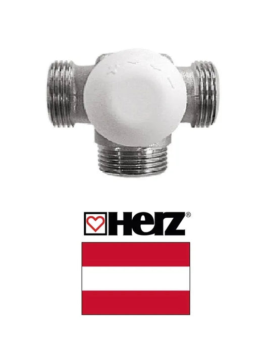 Trijų krypčių termostatinis ventilis 3/4 1776146L, HERZTS3D