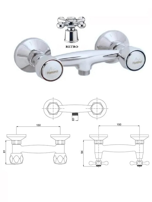 Dušo maišytuvas be komplekto MG-2130 RING, DIVUPE