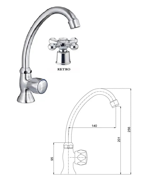Izlietnes jaucējkrāns MG-2151 Ring, DIVUPE