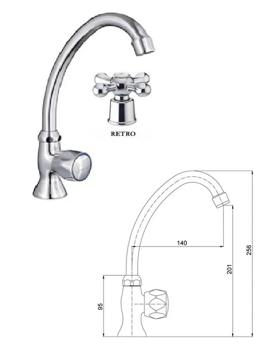 Izlietnes jaucējkrāns MG-2151 Ring, DIVUPE