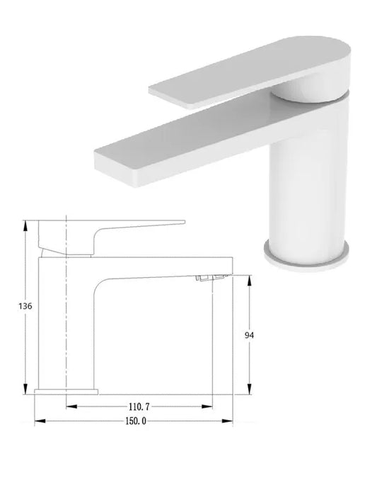 Keraminis praustuvo maišytuvas MG-2660-B baltas, BĒRZUPE