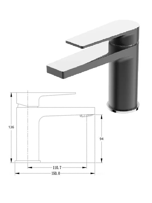 Keraminis praustuvo maišytuvas MG-2660-MH bl/ch, BĒRZUPE