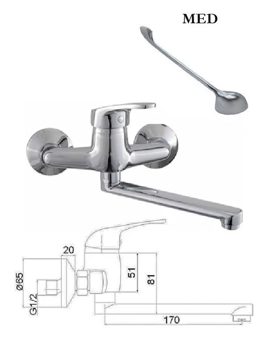Sieninis virtuvės maišytuvas MG-6231, MED