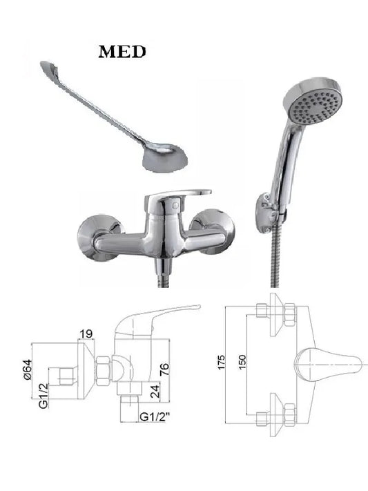 Dušo maišytuvas su komplektu MG-6241 MED, MED