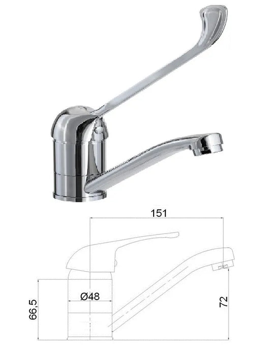 Praustuvo maišytuvas (150 mm) MG-6251 MED, MED