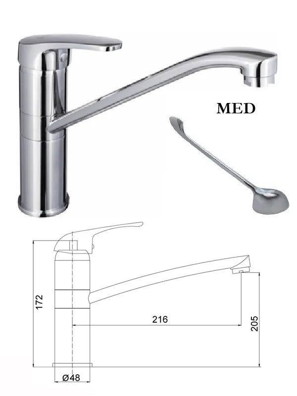 Virtuvės plautuvės maišytuvas MG-6252 MED, MED