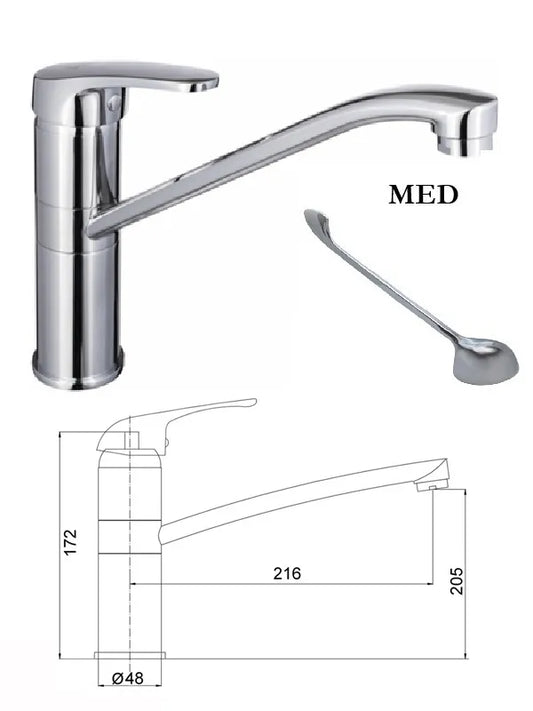 Virtuvės plautuvės maišytuvas MG-6252 MED, MED