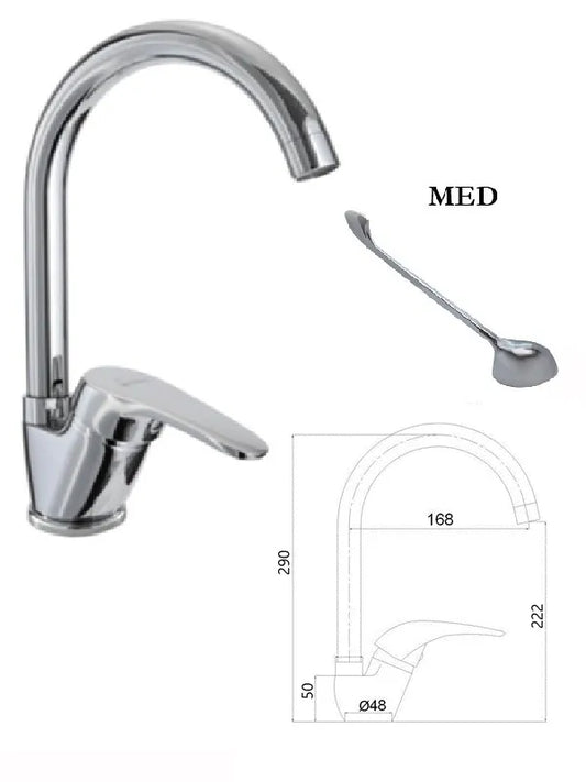 Virtuvės praustuvo maišytuvas MG-6255 MED, MED