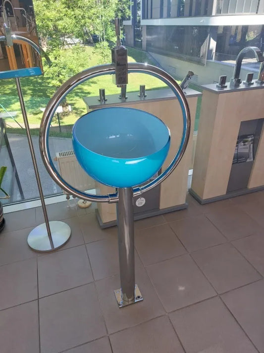 Stiklinis praustuvas su grindų stovu/maišytuvu, RING