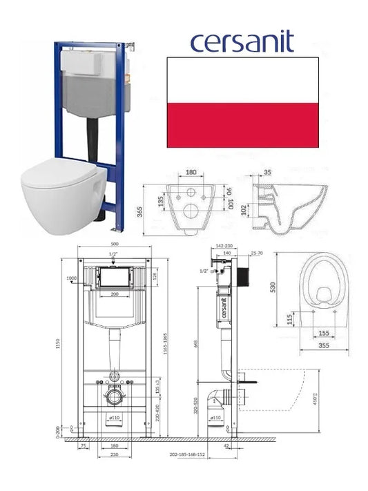 WC komplektas (rėmas+podiukas+dangtis) S701-814, AQUA 50