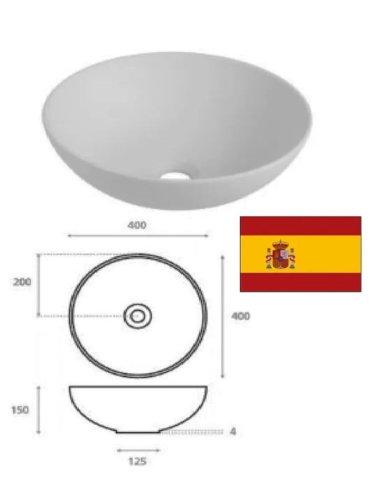 Keraminė praustuvė 40x15cm 4069, SICILIA