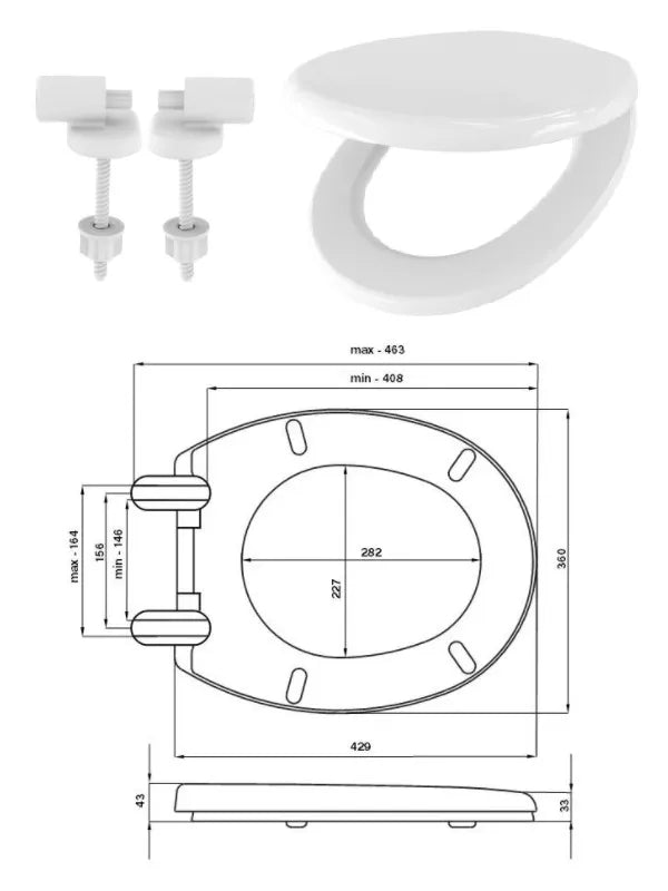 WC tualetes poda vāks KASKADA 010/AW PL SC, SK1307