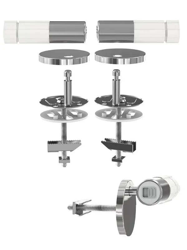 Reguliuojamas unitazo sėdynės tvirtinimo komplektas 019/MWP, universalus, metalinis, SK1661