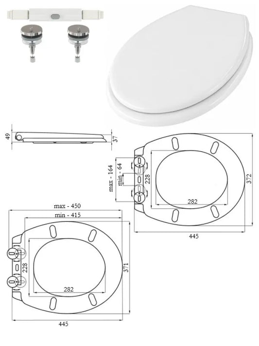 WC unitės sėdynė NERIA SC 031/MWC QR SC, SK1922