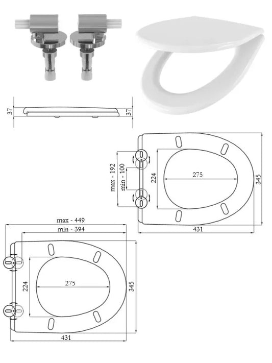 WC klozeto dangtis Kompakt 013/AMW, MT SC, SK321