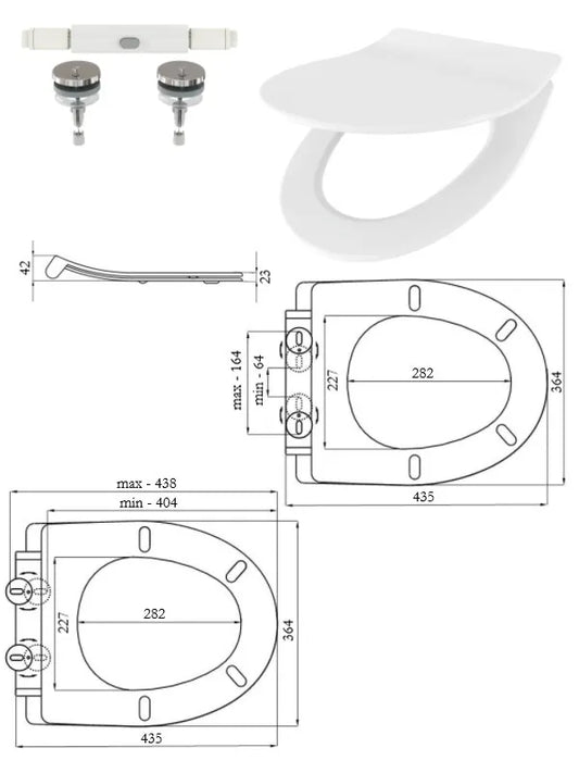WC tualeto dangtis GRANADA 044/AMW QR SC, SK923