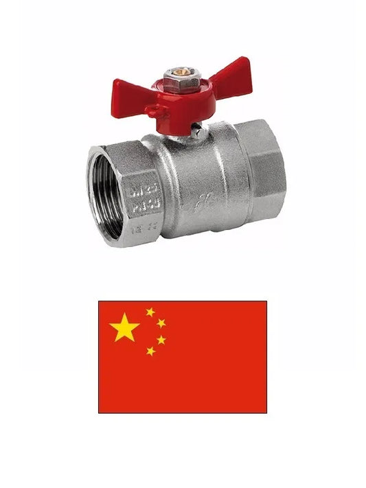 Rutulinis vožtuvas F-F SLD1002 su sparneline rankenėle, 1/2"